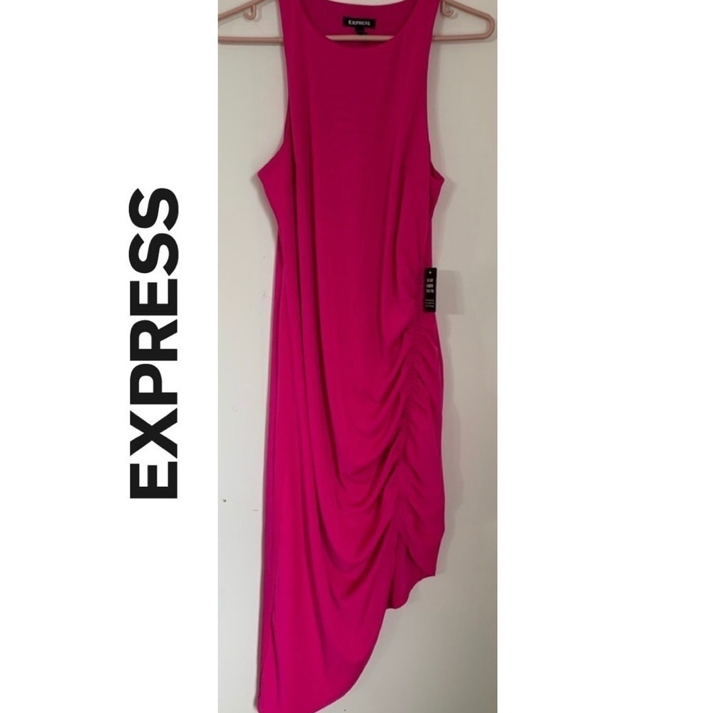 BNWT EXPRESS ASYMMETRICAL HOT PINK DRESS SIZE…